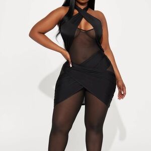 Black Mesh Party/Clubbing Jumpsuit